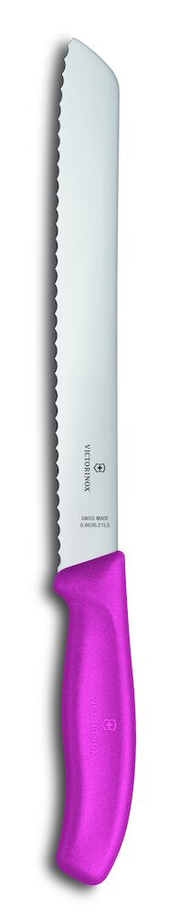Brödkniv rosa 21 cm