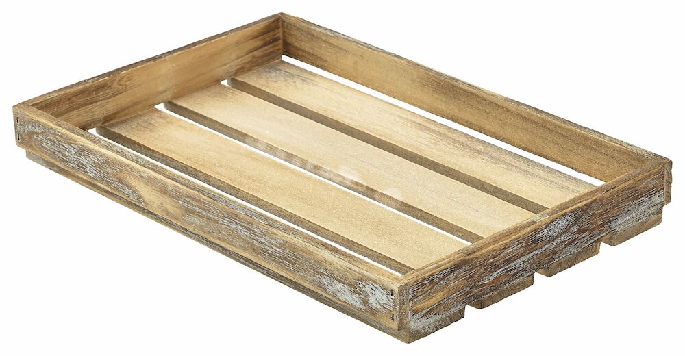 Träbricka med kant 35x23x4cm