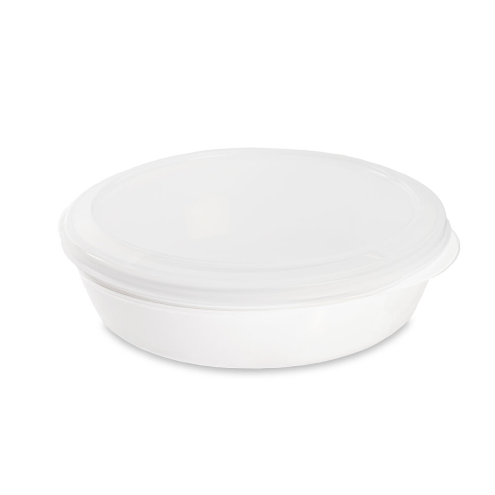 Matlåda rund vit Ø19,5 h5,5cm 1,1l