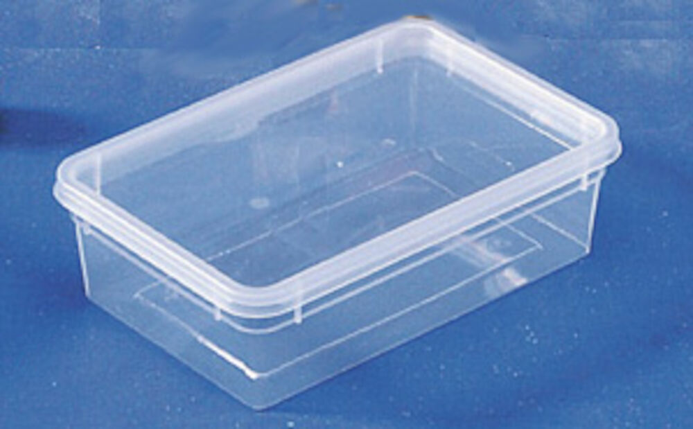 Burk med lock polypropen 18,5x12,5x5cm 0,8L