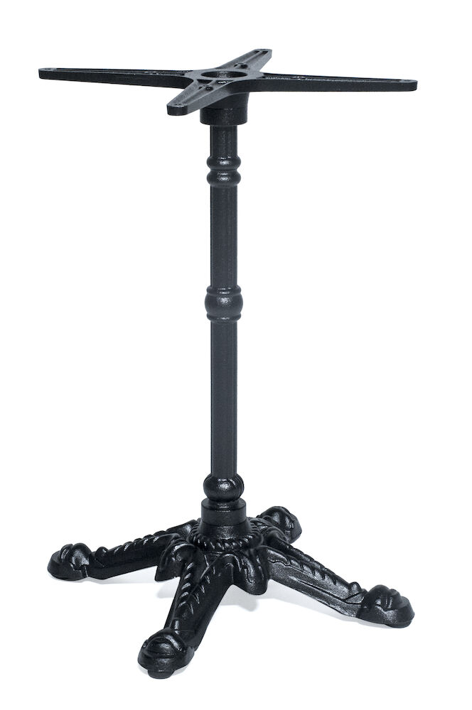 Café Bordsstativ 4-fot  gjuten svart aluminium
 52x52cm höjd 72cm