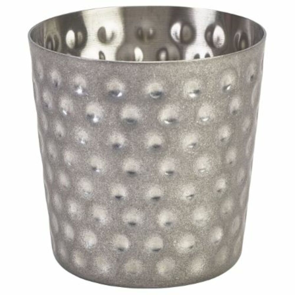 Vintage Serveringsbägare hamrad rostfri 
Ø8,5cm höjd 8,5cm