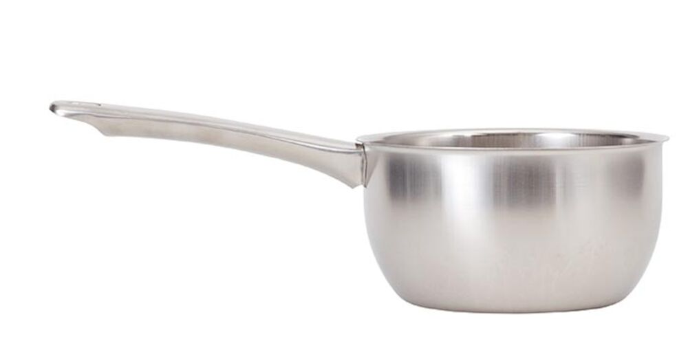 Vattenskopa rostfri rundat handtag 1L. Stålkvalité 18/10.