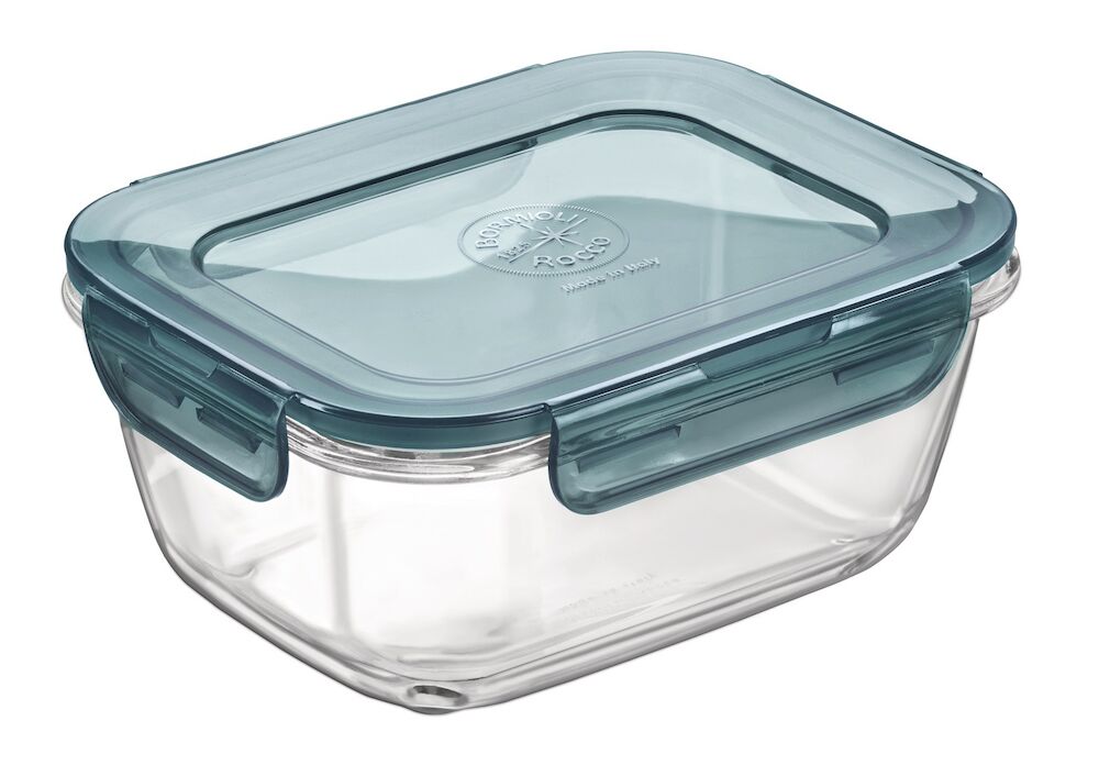 Glasburk med plastlock 18x14cm 1L