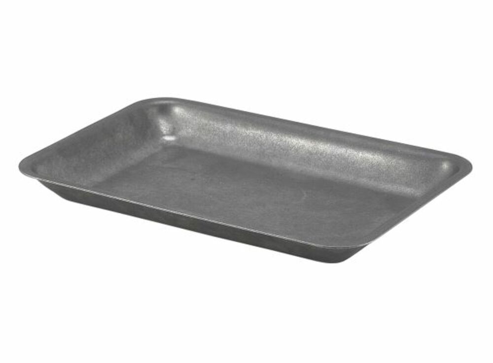 Vintage steel bricka 22x14x2cm