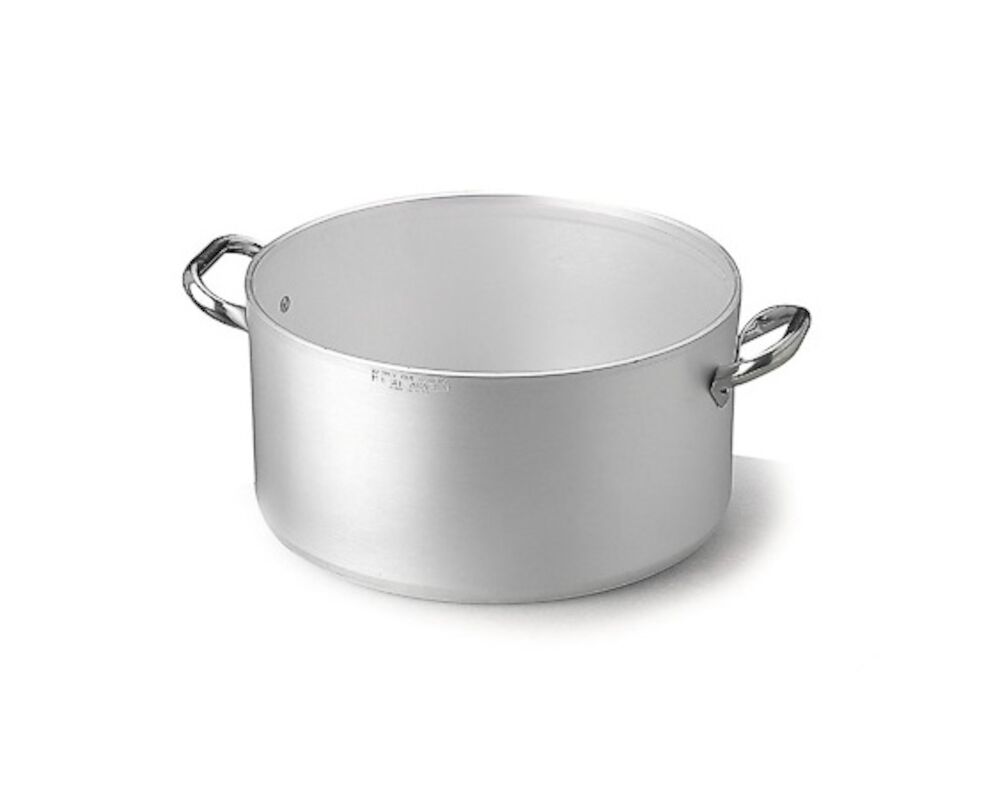 Kittel låg utan lock, 5 mm aluminium 
Ø32 cm h18 cm 12,5 L