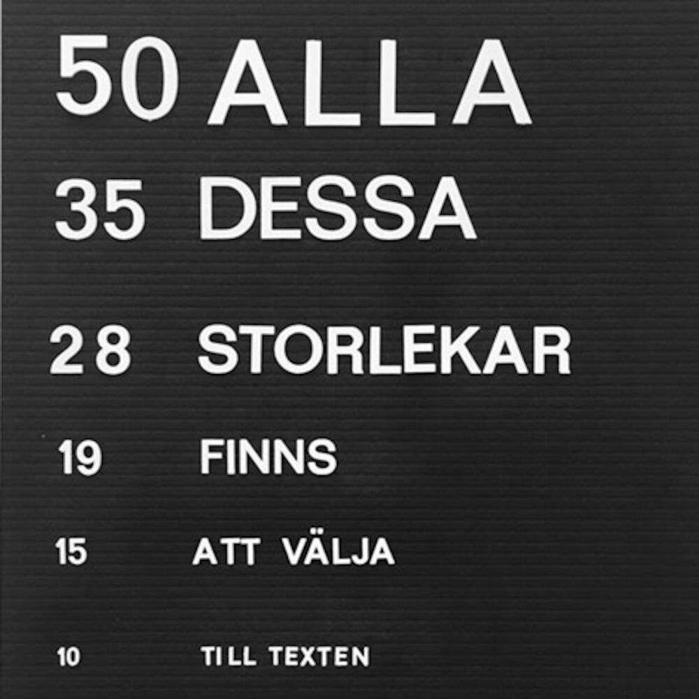 Variotext 28mm siffra, 209 sorterade tecken