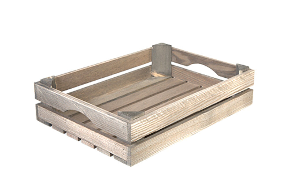 Trälåda drivvedsfärgad ek 33,7x24,5x8 cm