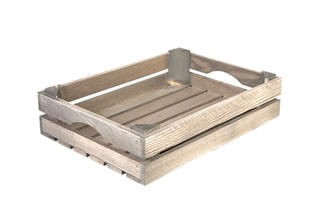 Trälåda drivvedsfärgad ek 33,7x24,5x8 cm