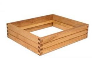 Träram linoljad ek till kylbricka GN1/2