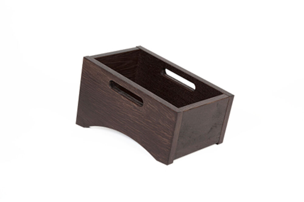 Besticklåda lutande Havana Black ek 28,5x16,3
x16,7cm