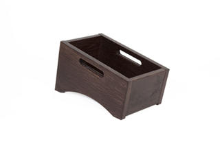 Besticklåda lutande Havana Black ek 28,5x16,3
x16,7cm