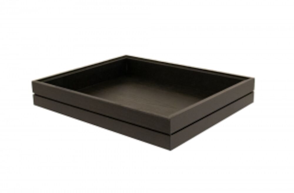 Trälåda stapelbar svartlackerad ek GN1/2 h4cm