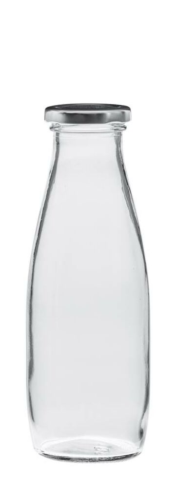 Glasflaska med skruvlock i metall 50cl