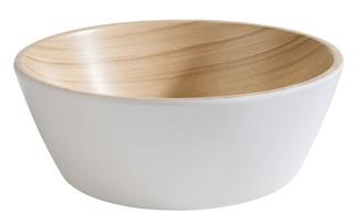 Frida skål vit/trämönstrad melamin
Ø15cm h5,5cm 44cl