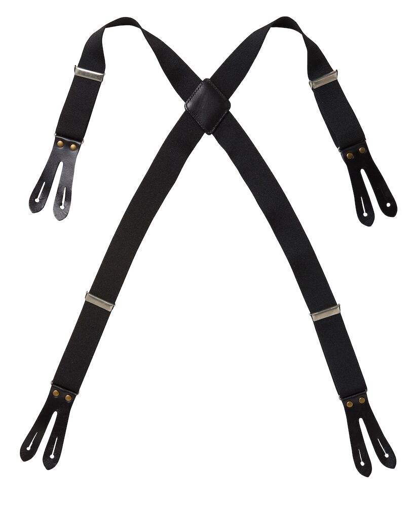 Resårhängsle med läder 0568 Svart S/M