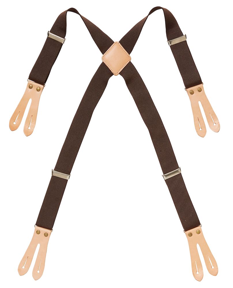 Resårhängsle med läder 0568 brun S/M