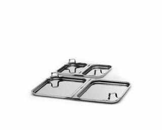 Lock med gångjärn rostfri GN 1/1