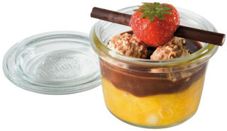 Glasburk med lock 8cl Ø6cm h5,5cm 12-pack