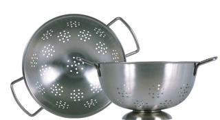 Durkslag med fot rostfri Ø23cm