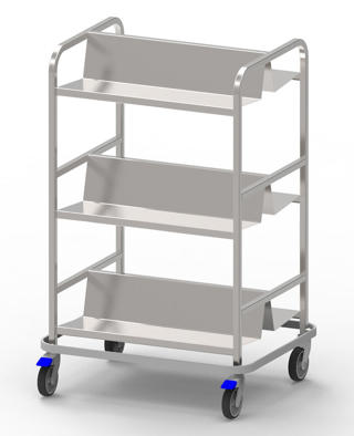 Kassettvagn med avvisare, rostfri