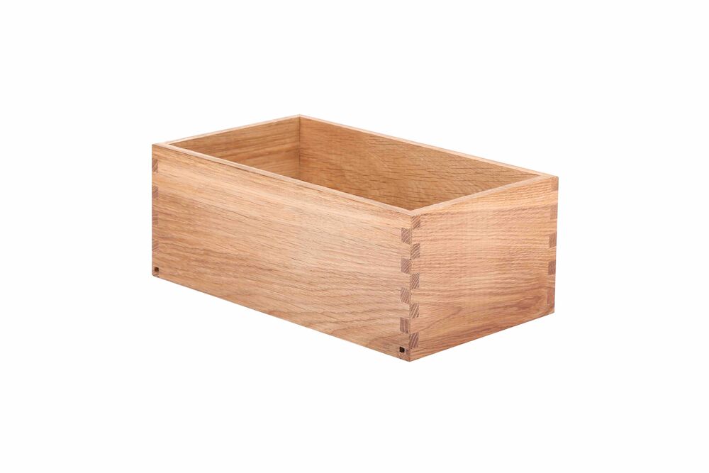 Besticklåda Ek L 26cm H 10cm