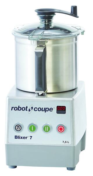 Blixer Snabbhack/mixer 7 - 2V Bänkmodell.
7,5-liters blixertillsats. 1500/3000 v/m.
Puls. Timer.