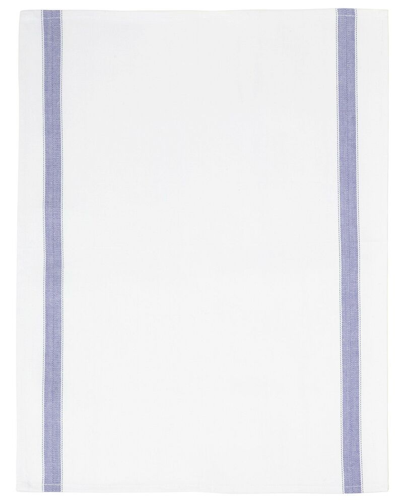 Bomullshandduk vit/blå 50x70cm