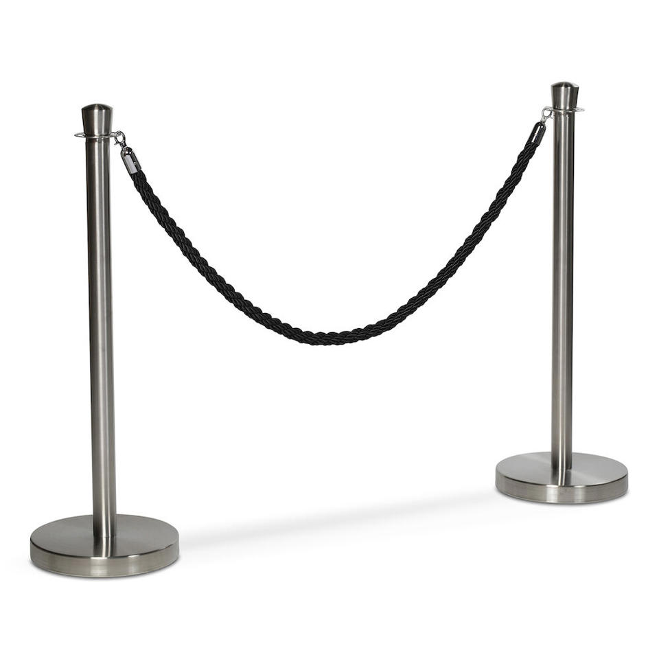 Köstolpe set om 2 i rostfritt
Med svart rep i linne