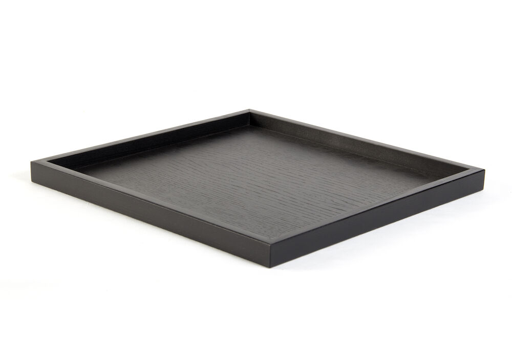 Träbricka ek svart 430x450mm