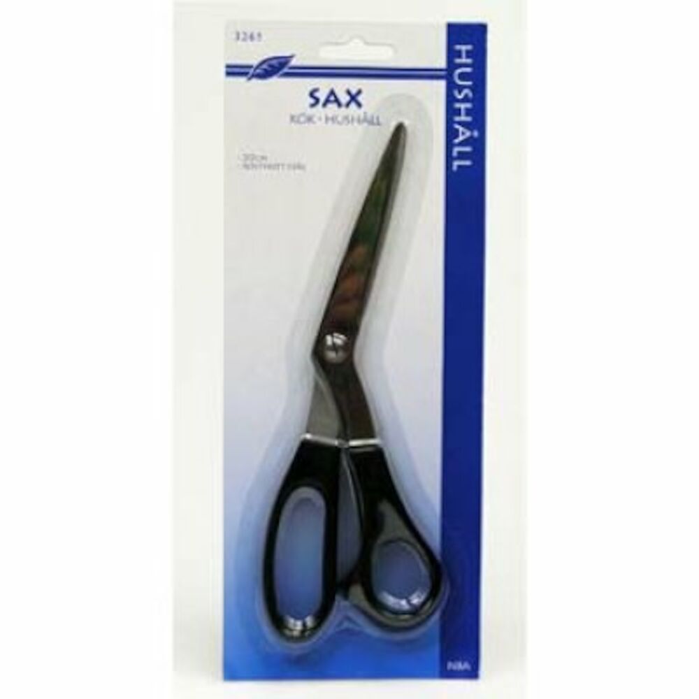 Hushållssax rostfri plasthandtag, material PP, 
20cm