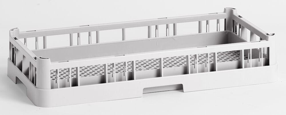 Diskkorg för bestick plast grå 50x25x9cm