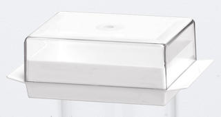 Knäckebrödskrin plast vit 22x13x8cm 80cl