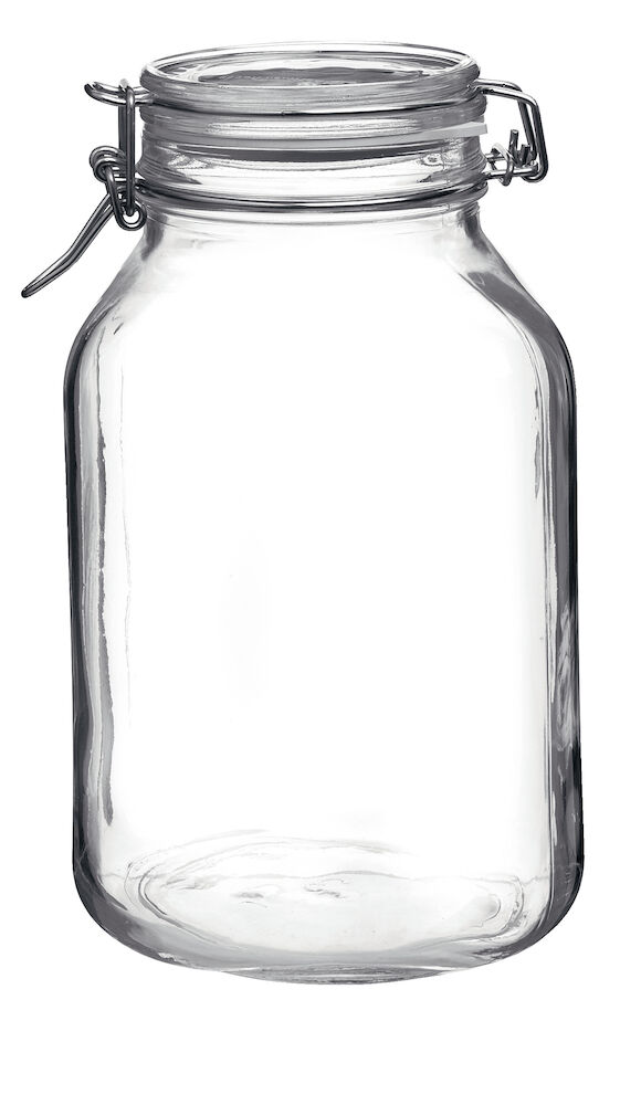 Glasburk med lock 3L