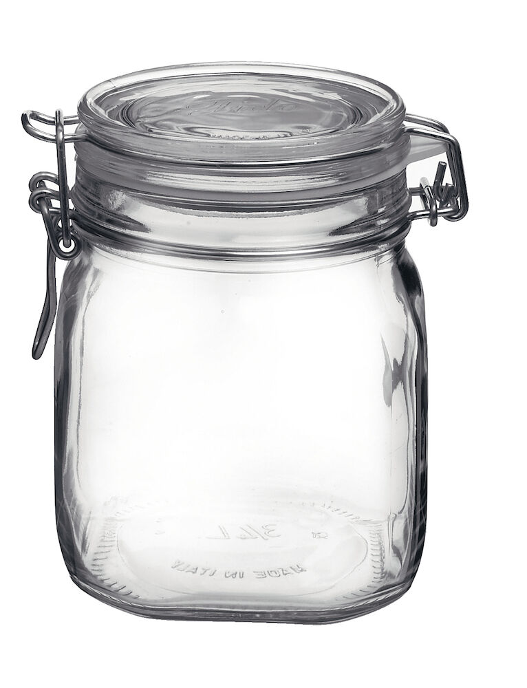 Glasburk med Lock Ø10,6cm H13,6cm 75cl