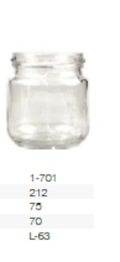 Glasburk utan lock Ø7cm h7,5cm 21cl