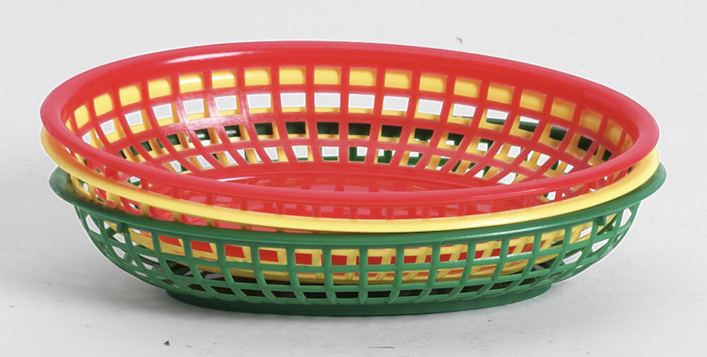 Korg plast röd 24x15cm