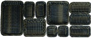 Korg plast brun-svart 1/3 h6,5cm