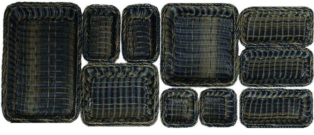 Korg plast brun-svart 1/6 h6,5cm