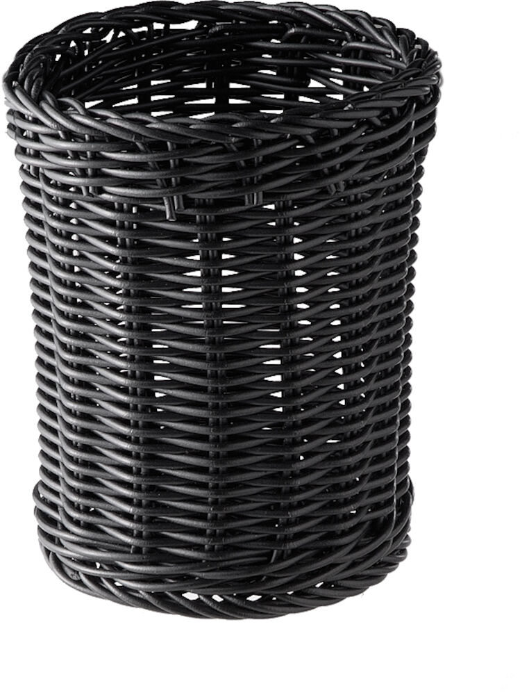 Bestickkorg plast svart Ø12cm h15