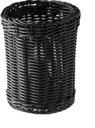 Bestickkorg plast svart Ø12cm h15
