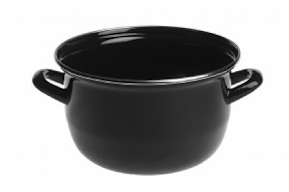 Musselgryta med lock Ø20cm 3 liter svart