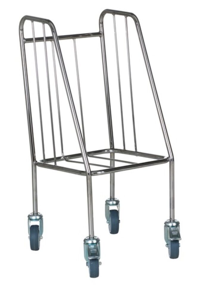 Brickstapelvagn krom enkel för 43x33cm 42x52x91cm