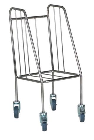 Brickstapelvagn krom enkel för 43x33cm 42x52x91cm