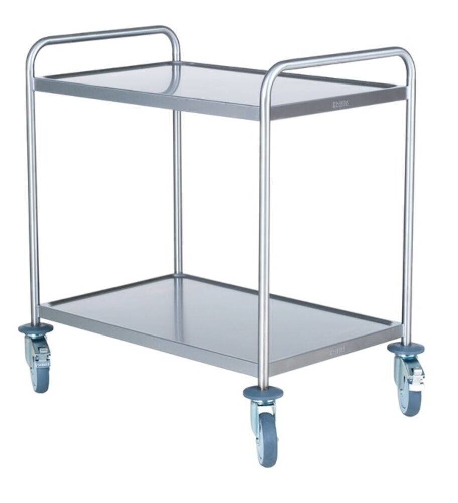 Storköksvagn 2 hyllor rostfri 90x55x90cm