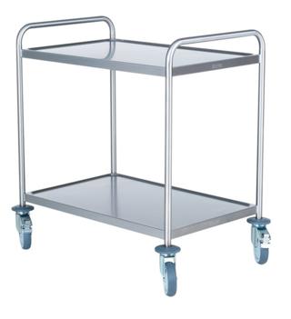Storköksvagn 2 hyllor rostfri 90x55x90cm