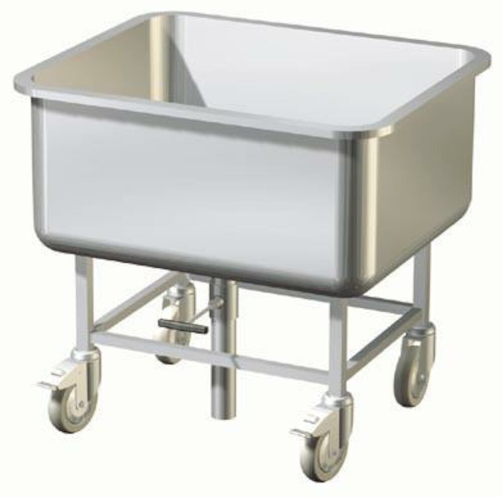 Bassängvagn för 2x1/1 rostfri 66x57x70,5cm 100L