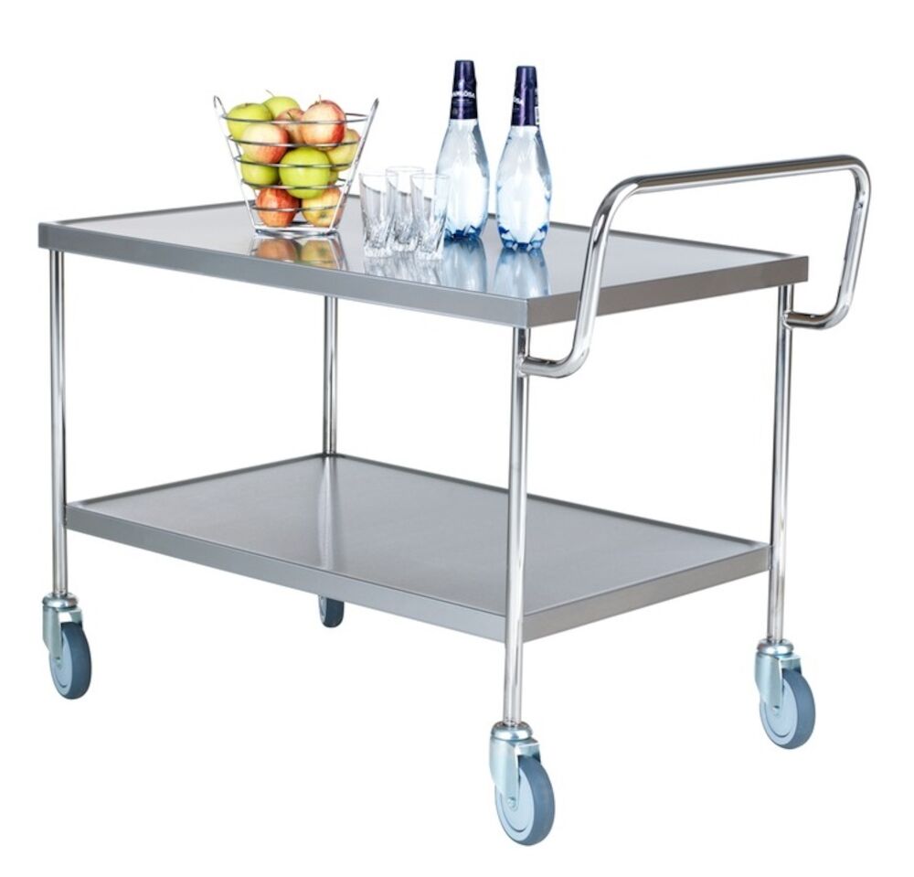 Bordsvagn rostfri 100x65x95cm