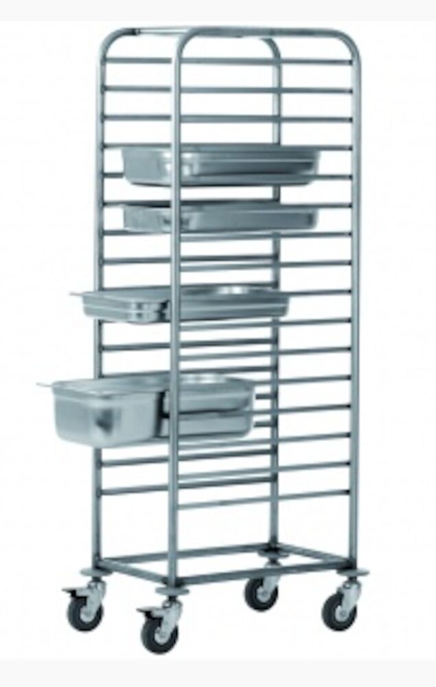 Bakplåtsvagn f 18st 1/1 plåtar galvaniserad h185cm