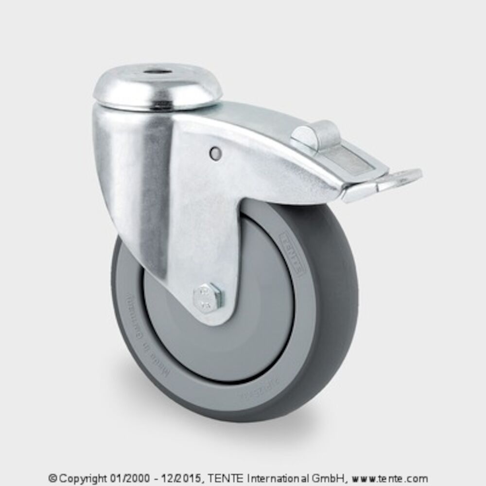 Hjul med broms  100mm